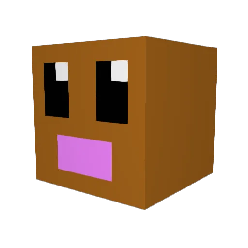 diqlet Minecraft avatar head, 3D render