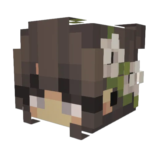 diranawawi Minecraft avatar head, 3D render