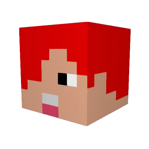 direiku Minecraft avatar head, 3D render