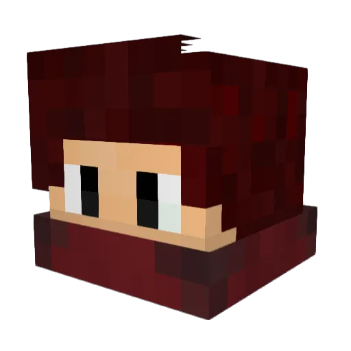 diride Minecraft avatar head, 3D render
