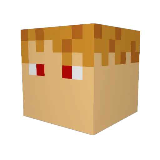 dirk_jan Minecraft avatar head, 3D render