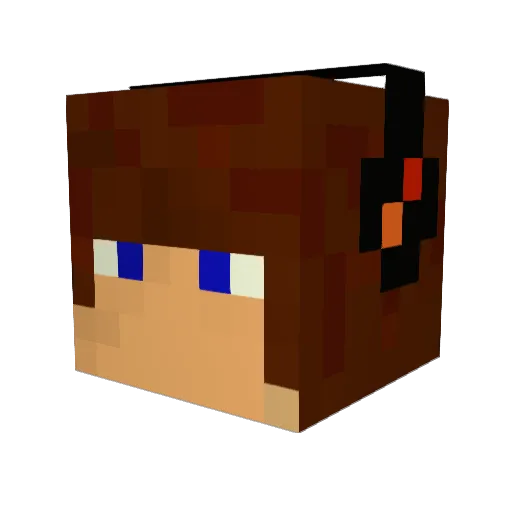 dirkelf Minecraft avatar head, 3D render