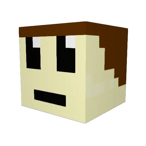 dirkthomasmulder Minecraft avatar head, 3D render