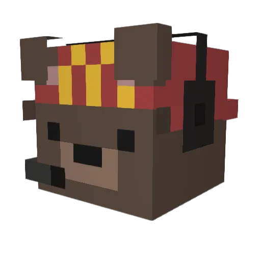 dirober Minecraft avatar head, 3D render