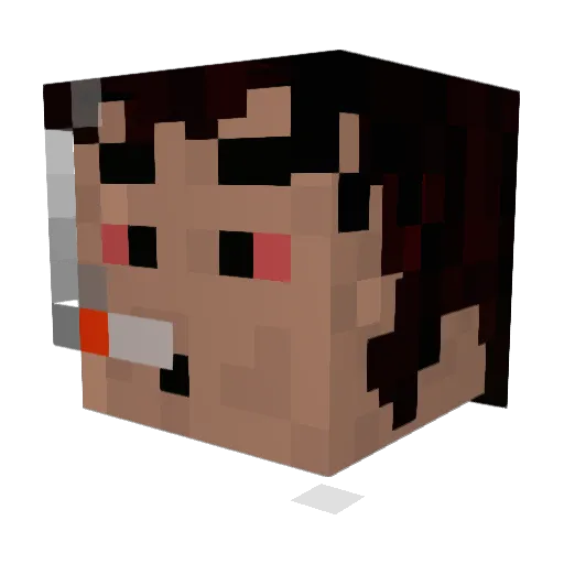 dirows Minecraft avatar head, 3D render