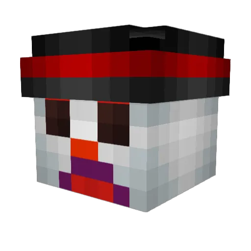 dirpy__snowman Minecraft avatar head, 3D render