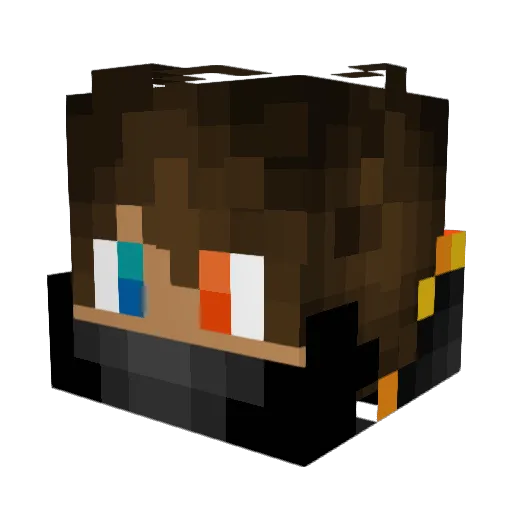 dirtTvYt Minecraft avatar head, 3D render