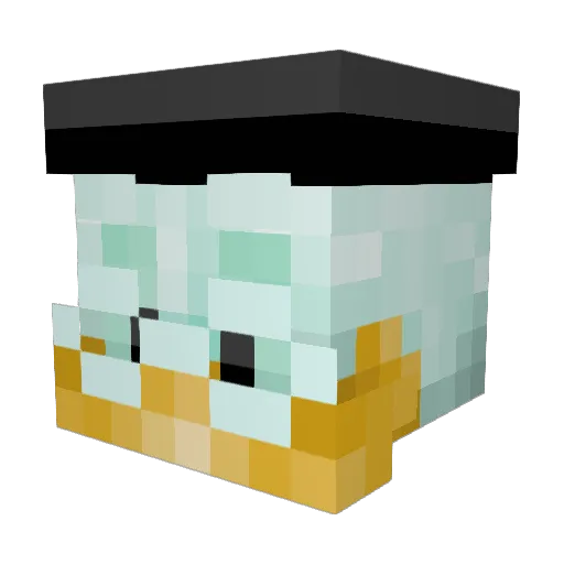 dirtman62 Minecraft avatar head, 3D render