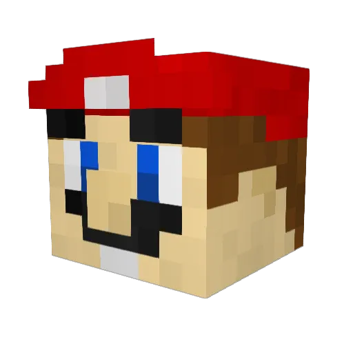 dirtmongrel Minecraft avatar head, 3D render