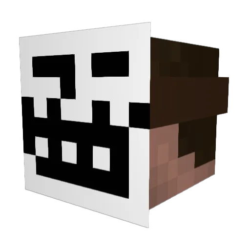 dirtyFoot Minecraft avatar head, 3D render