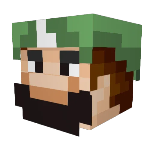 dirty_m Minecraft avatar head, 3D render
