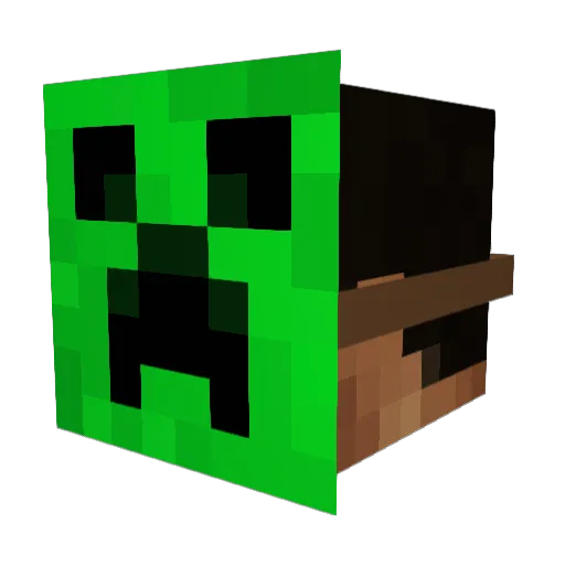 dirty_nub Minecraft avatar head, 3D render