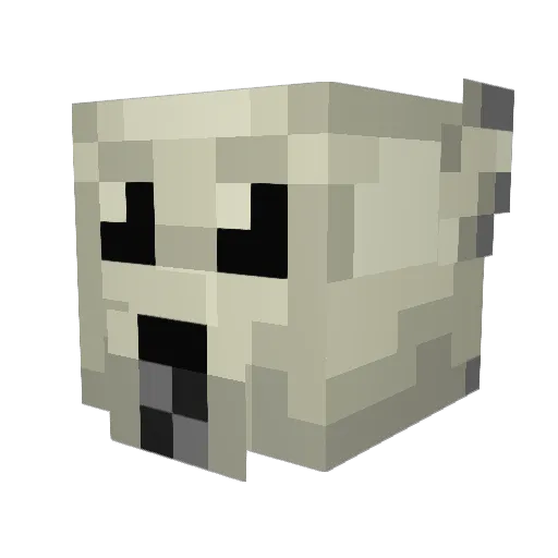 dirtyalpaca Minecraft avatar head, 3D render