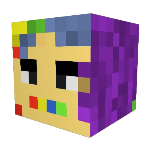 dirtydelaware Minecraft avatar head, 3D render
