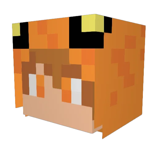 dirtyvictim Minecraft avatar head, 3D render