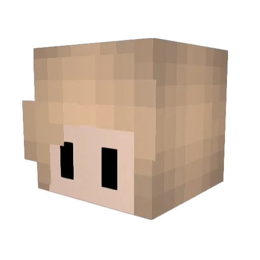 dis_Asterr Minecraft avatar head, 3D render