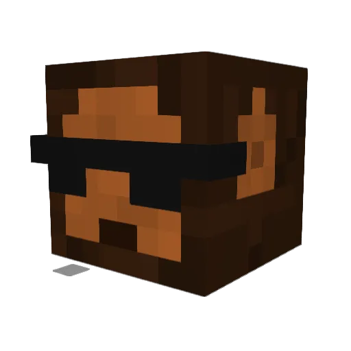 disace Minecraft avatar head, 3D render
