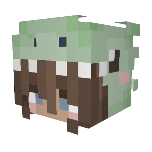 disasterdea Minecraft avatar head, 3D render