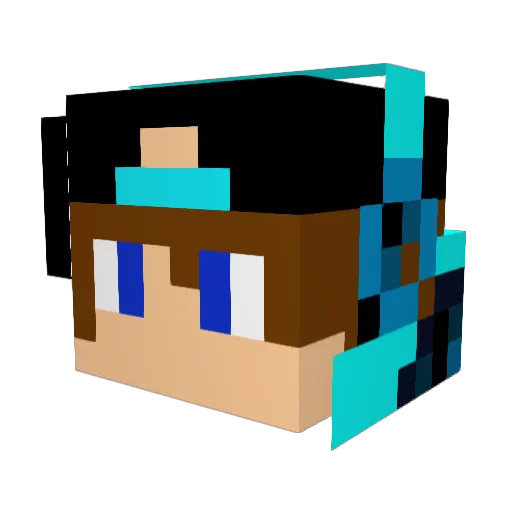 disasterxs Minecraft avatar head, 3D render