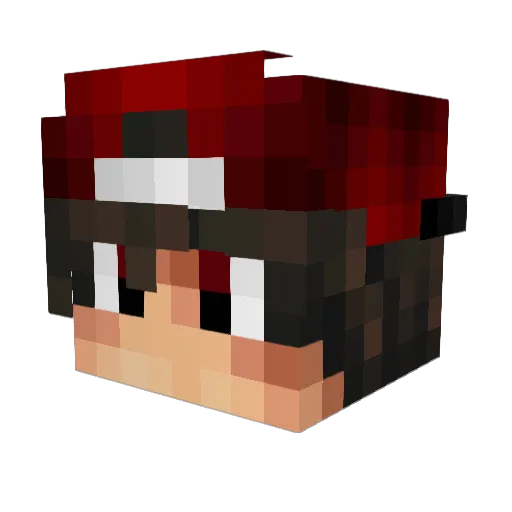 disban_ Minecraft avatar head, 3D render