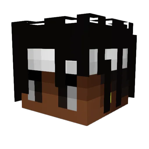 discacciati Minecraft avatar head, 3D render