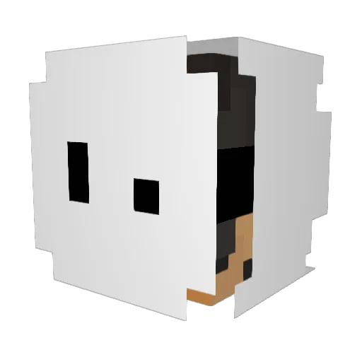 discern1623 Minecraft avatar head, 3D render