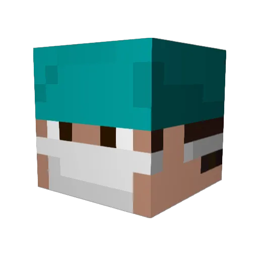 disci00 Minecraft avatar head, 3D render