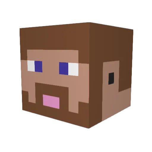 disco_roy Minecraft avatar head, 3D render