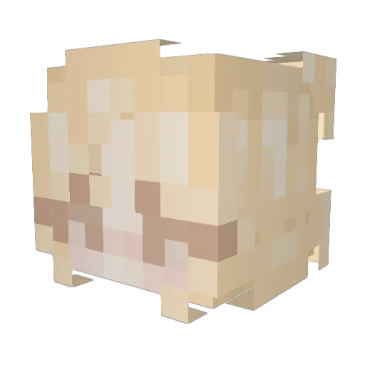 discogurl Minecraft avatar head, 3D render