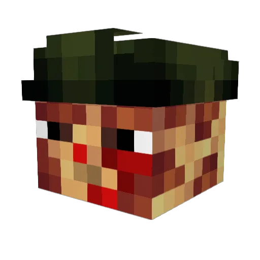discohomo Minecraft avatar head, 3D render