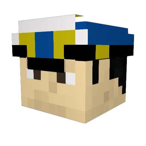 discoking777 Minecraft avatar head, 3D render