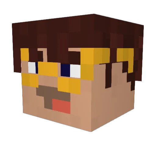 discombobulatorr Minecraft avatar head, 3D render