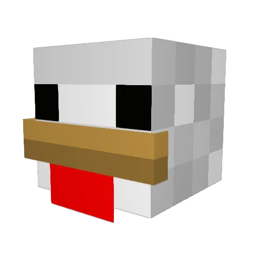 discomyra Minecraft avatar head, 3D render