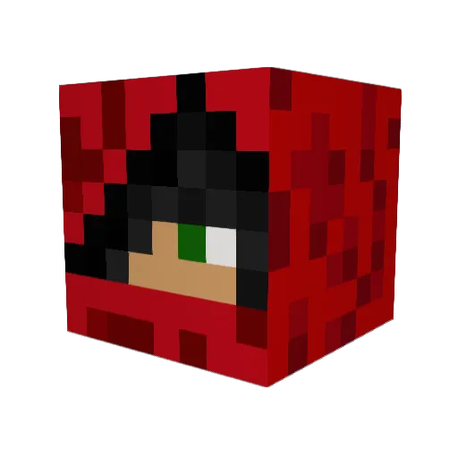 disconnectingg Minecraft avatar head, 3D render