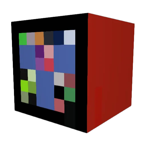 discool Minecraft avatar head, 3D render