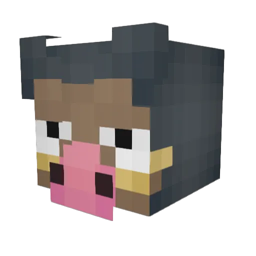 discopig24 Minecraft avatar head, 3D render