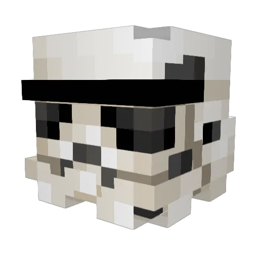 discounter Minecraft avatar head, 3D render