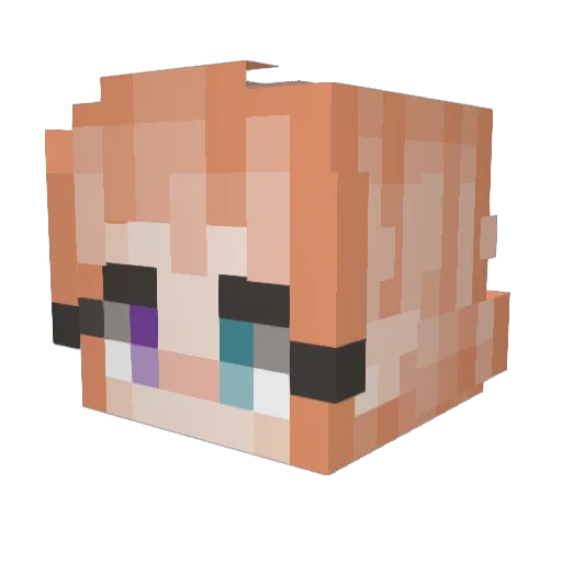 discoverykevin Minecraft avatar head, 3D render