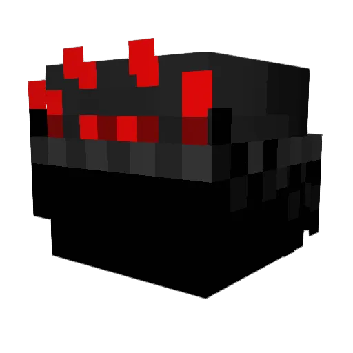 discreeter Minecraft avatar head, 3D render