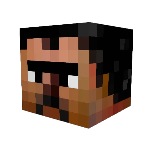 disex Minecraft avatar head, 3D render