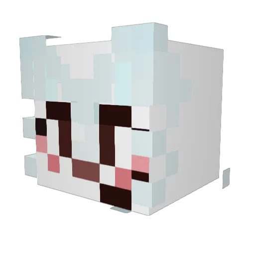 disgraphical Minecraft avatar head, 3D render