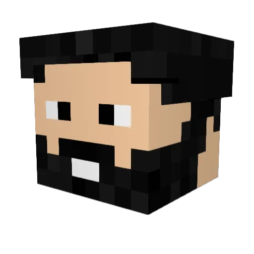dishafo Minecraft avatar head, 3D render