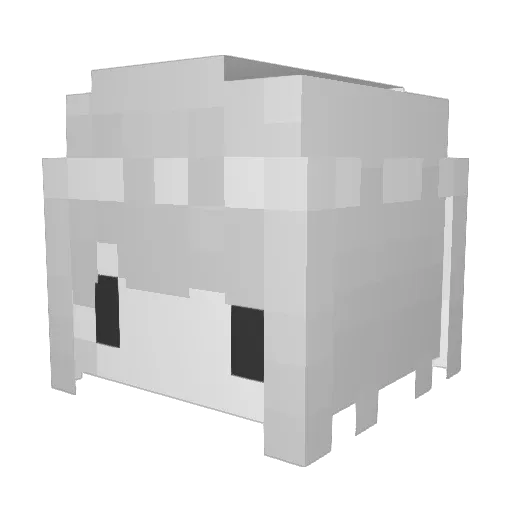 dishoo Minecraft avatar head, 3D render