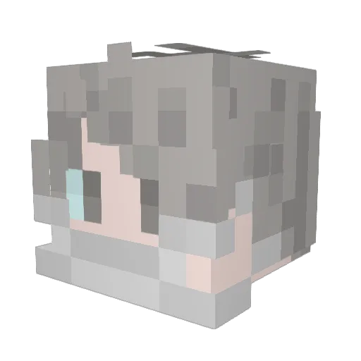 disleepy Minecraft avatar head, 3D render