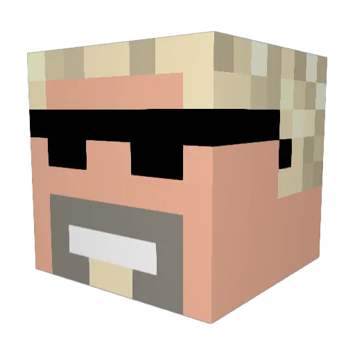 dislexa Minecraft avatar head, 3D render