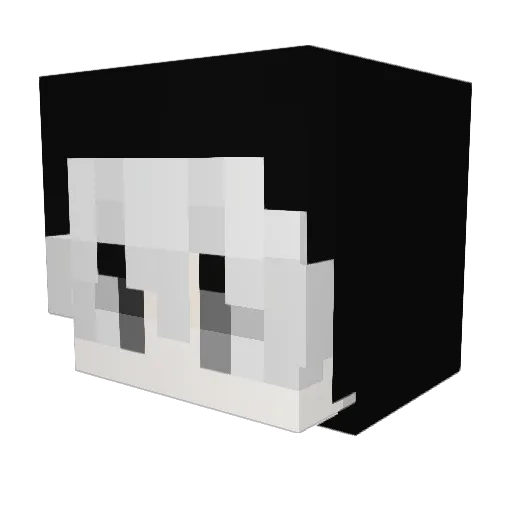dislucid Minecraft avatar head, 3D render