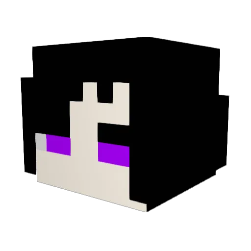 dismantled Minecraft avatar head, 3D render