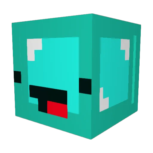 disney9 Minecraft avatar head, 3D render