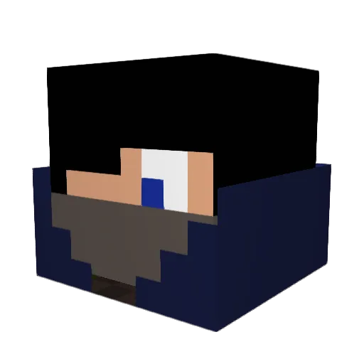 disordinate Minecraft avatar head, 3D render