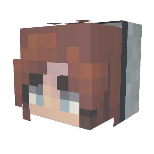 displacee Minecraft avatar head, 3D render